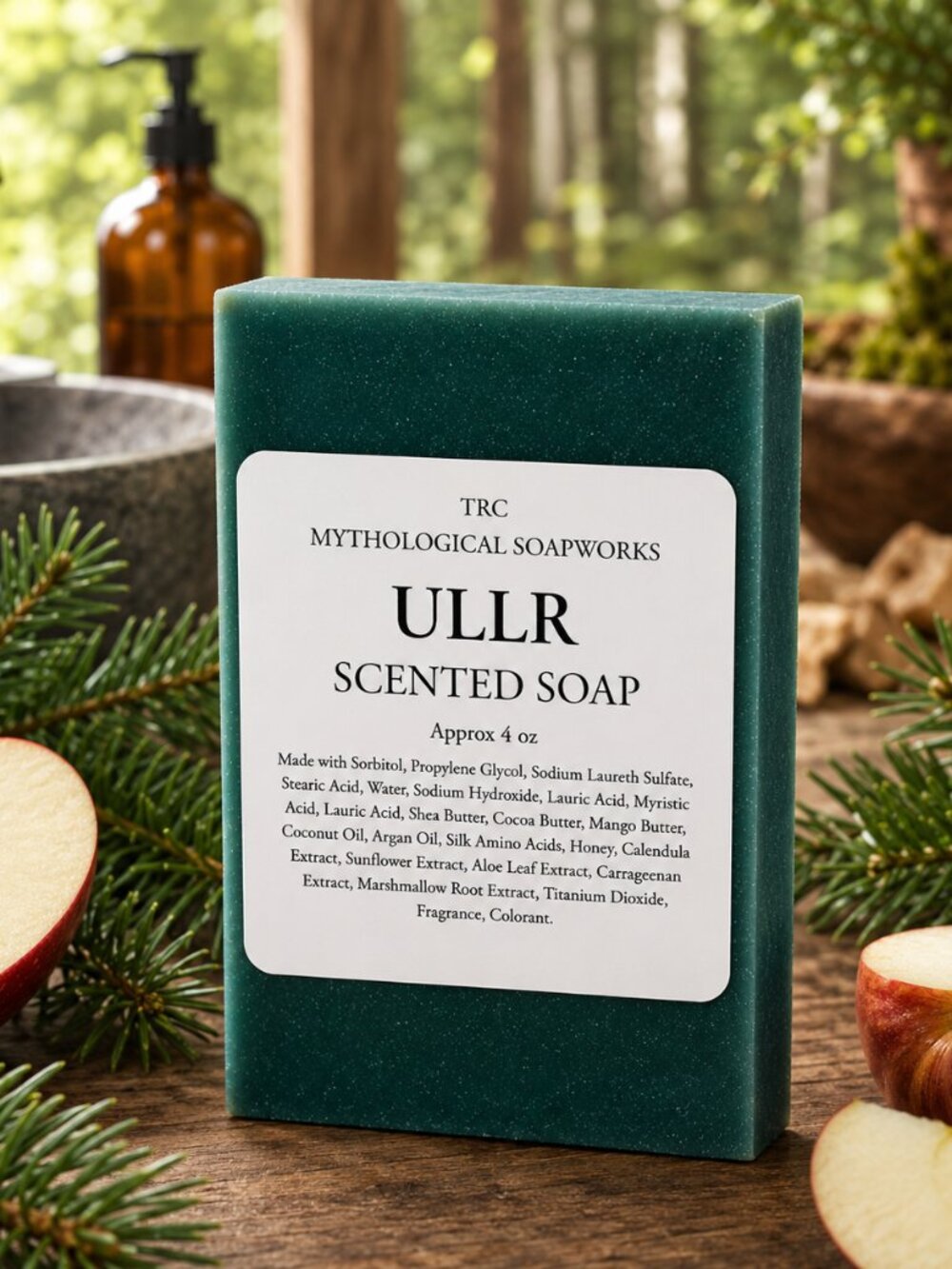 ULLR Spruce & Apple Men's Scented Artisan Soap.